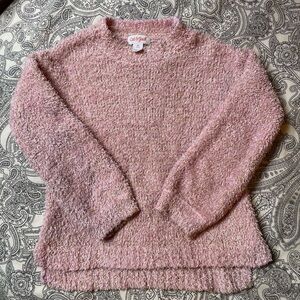 3/$12 Cat & Jack Blush Pink Fuzzy Crewneck Pullover